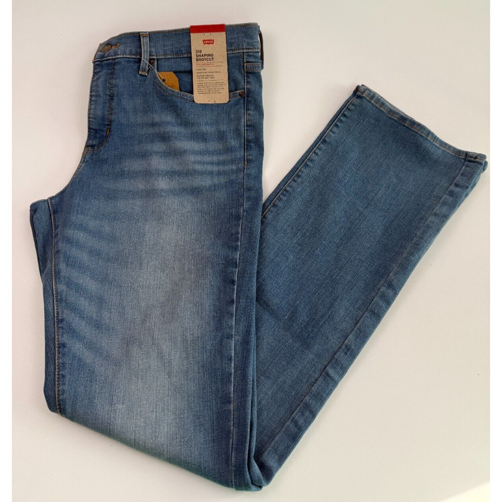 Levi's Women 315 Shaping Bootcut Mid Rise Zip Fly Stretch Jeans 32x34 Blue NWT